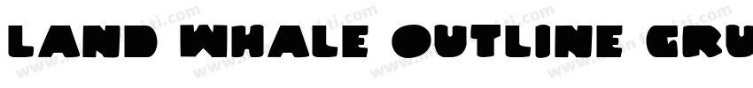 Land Whale Outline Grunge字体转换